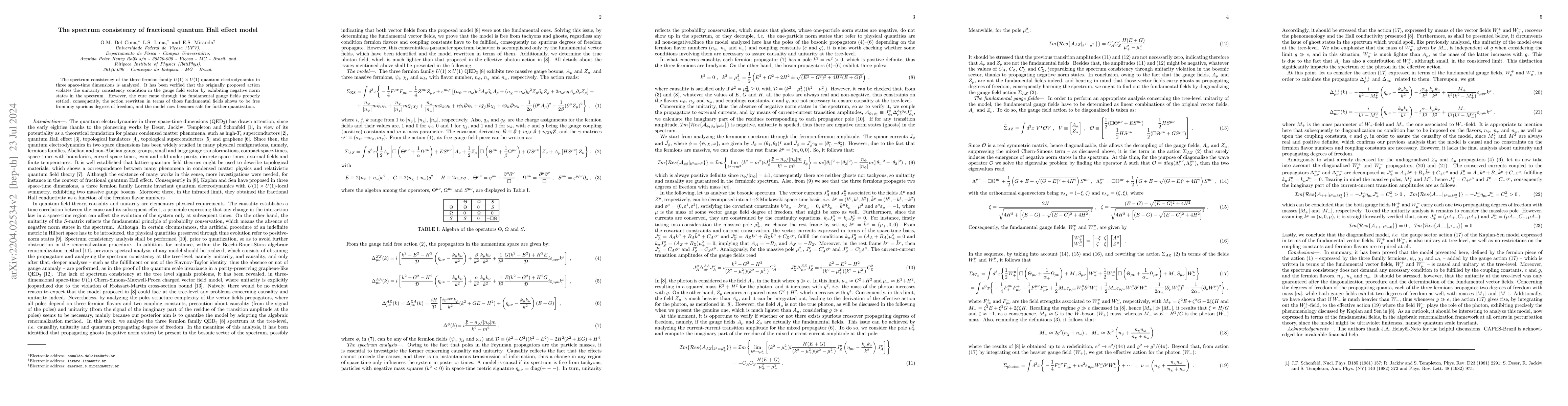 Thumbnail for The spectrum consistency of fractional quantum Hall effect model