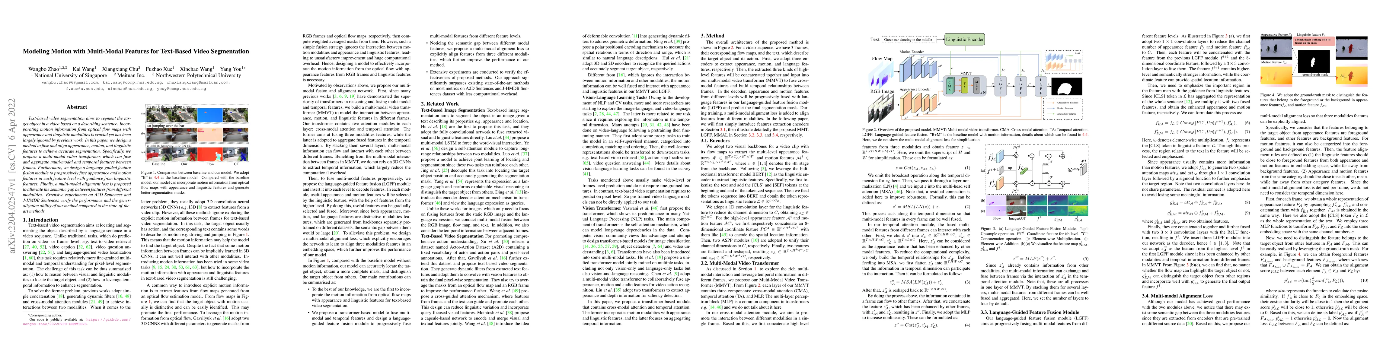 Thumbnail for Modeling Motion with Multi-Modal Features for Text-Based Video
  Segmentation
