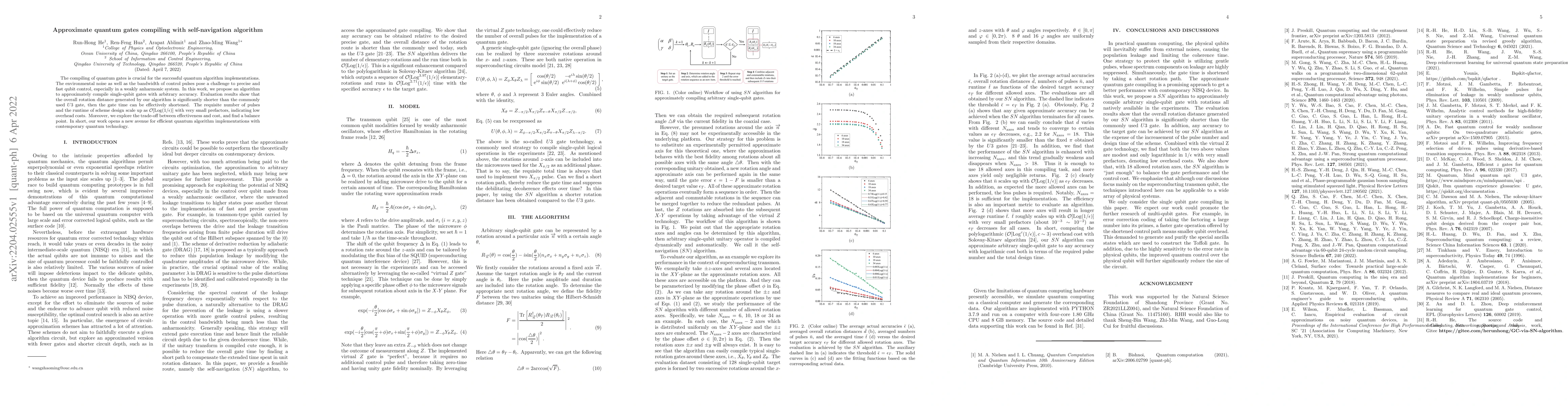 Thumbnail for Approximate quantum gates compiling with self-navigation algorithm