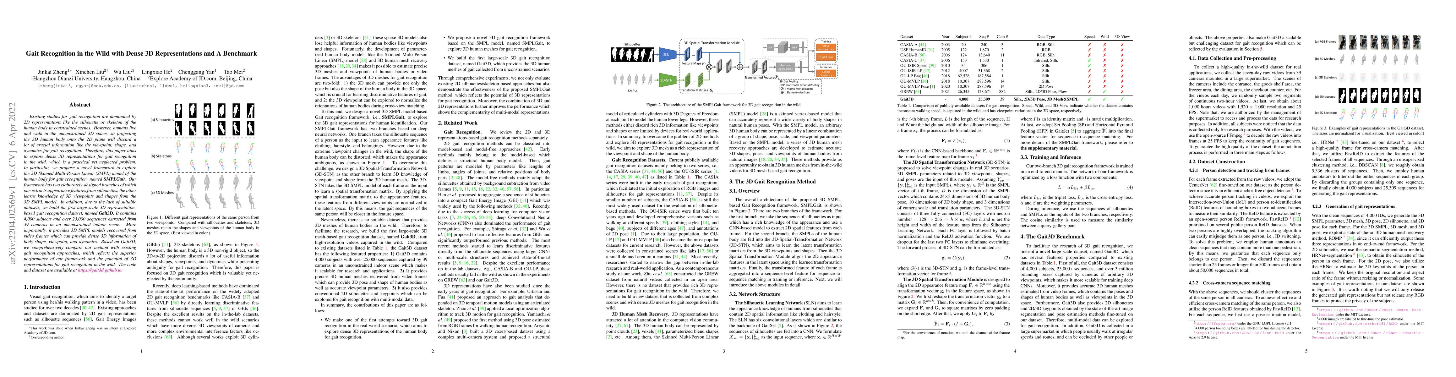Thumbnail for Gait Recognition in the Wild with Dense 3D Representations and A
  Benchmark
