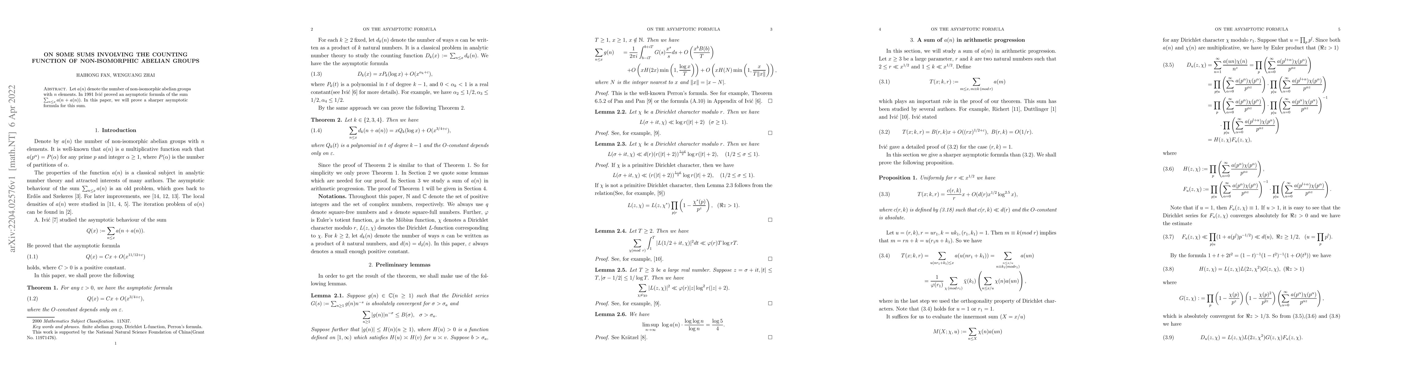 Thumbnail for On some sums involving the counting function of non-isomorphic abelian
  groups