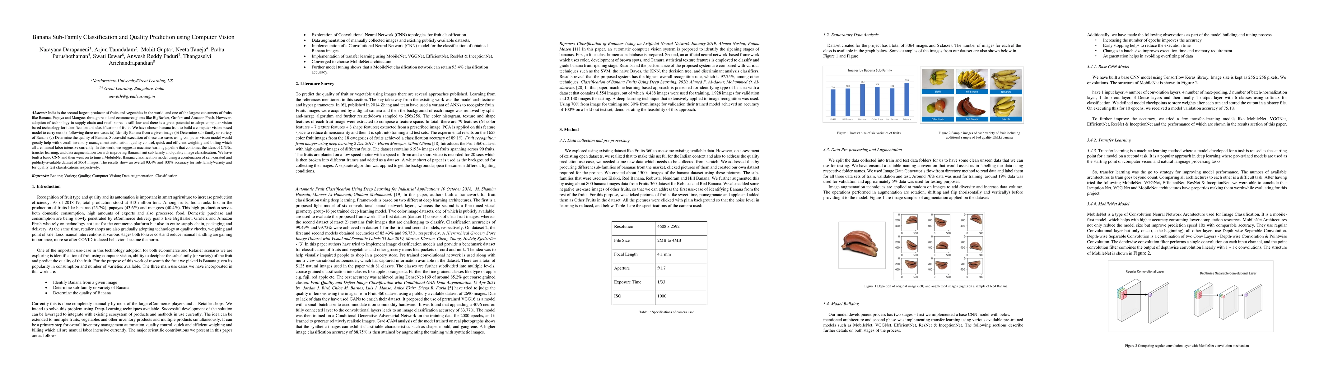 Thumbnail for Banana Sub-Family Classification and Quality Prediction using Computer
  Vision