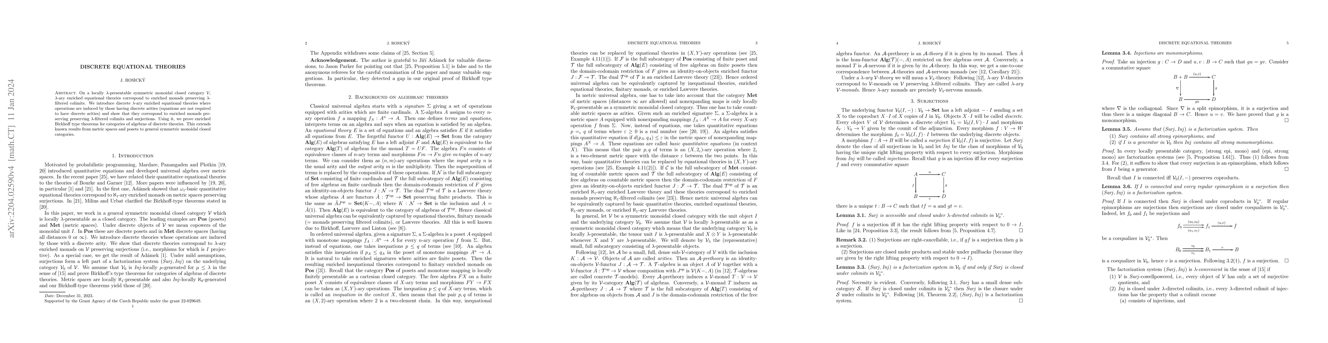 Thumbnail for Discrete equational theories