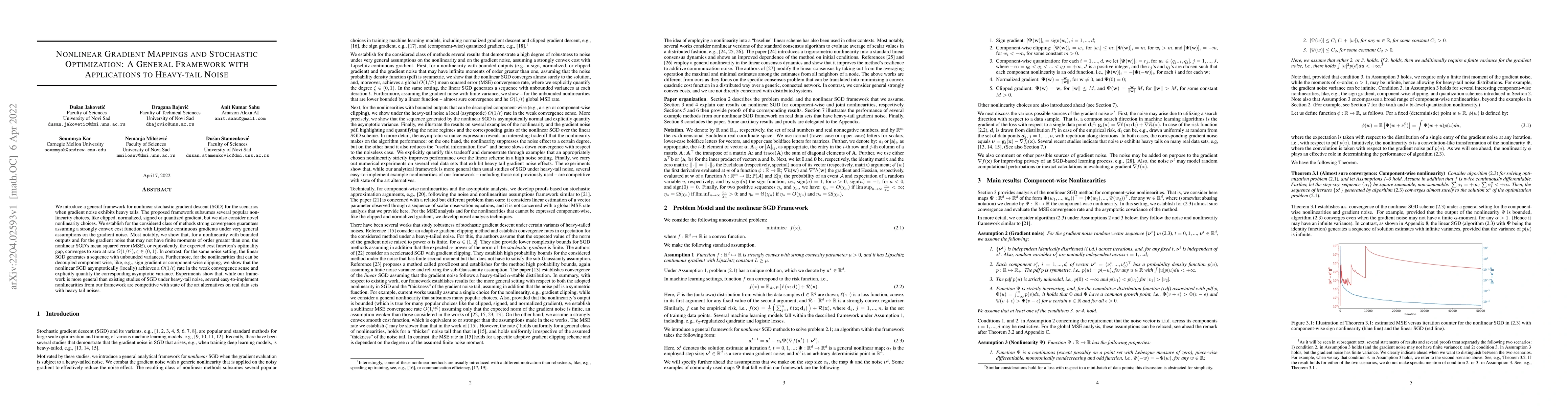 Thumbnail for Nonlinear gradient mappings and stochastic optimization: A general
  framework with applications to heavy-tail noise