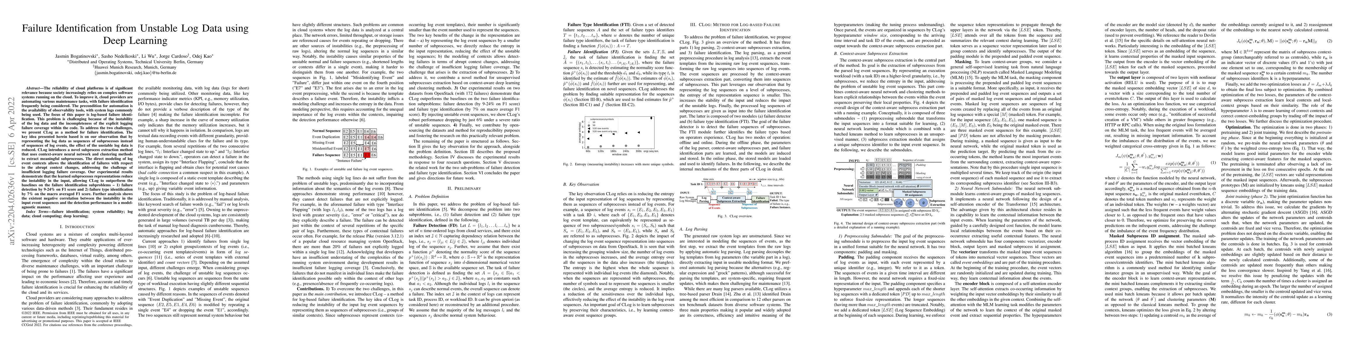 Thumbnail for Failure Identification from Unstable Log Data using Deep Learning