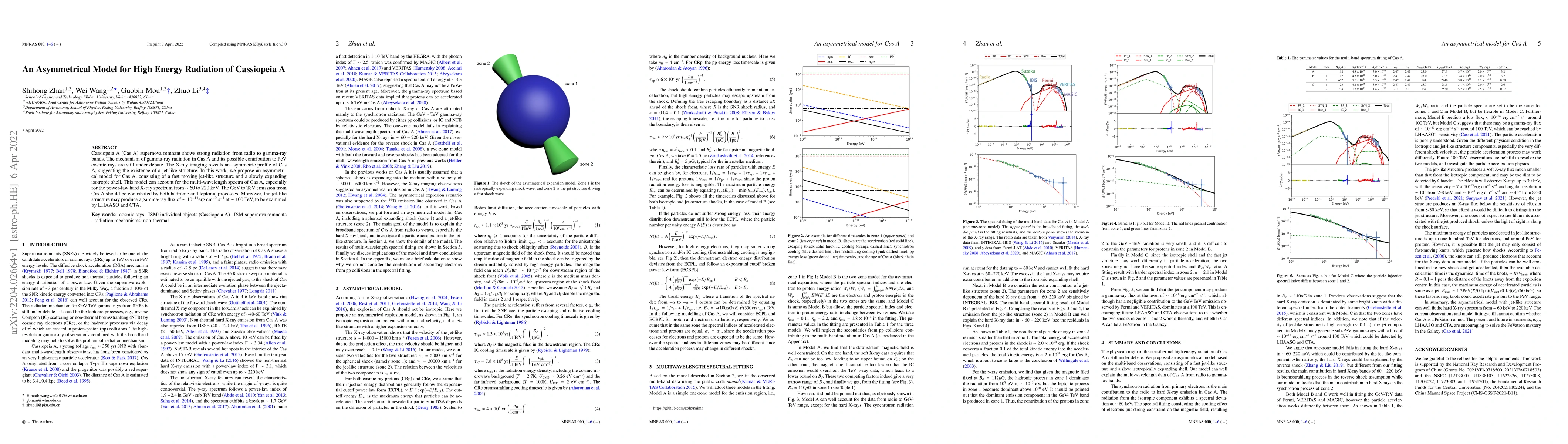 Thumbnail for An Asymmetrical Model for High Energy Radiation of Cassiopeia A