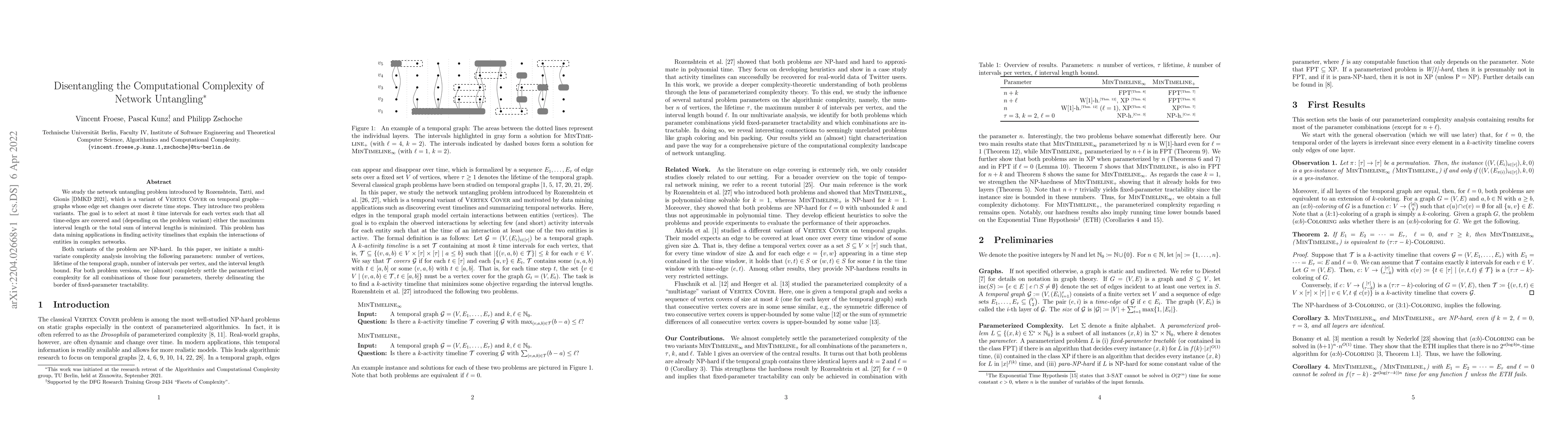 Thumbnail for Disentangling the Computational Complexity of Network Untangling
