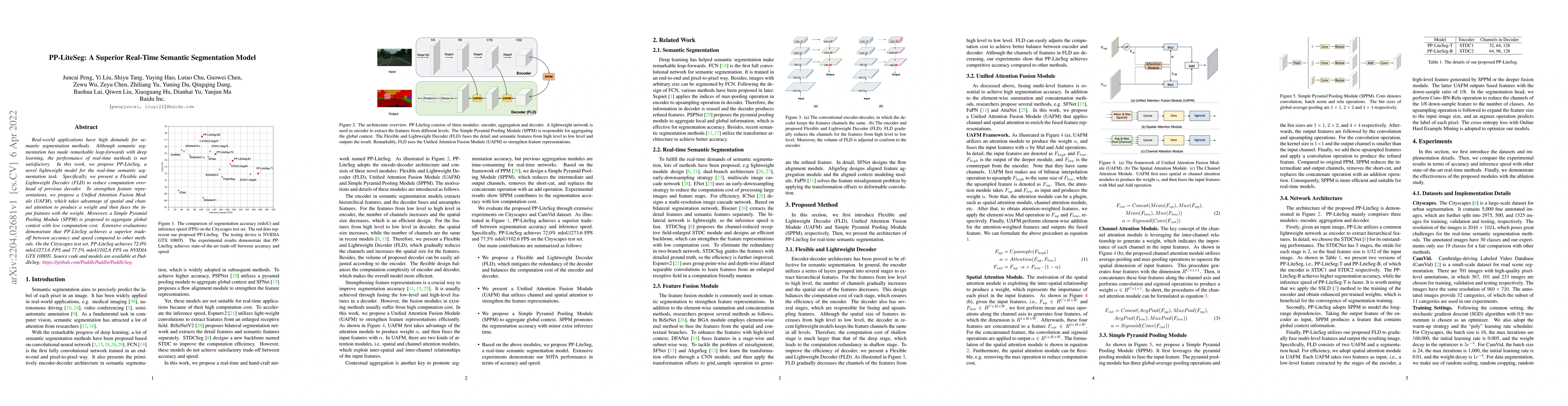 Thumbnail for PP-LiteSeg: A Superior Real-Time Semantic Segmentation Model