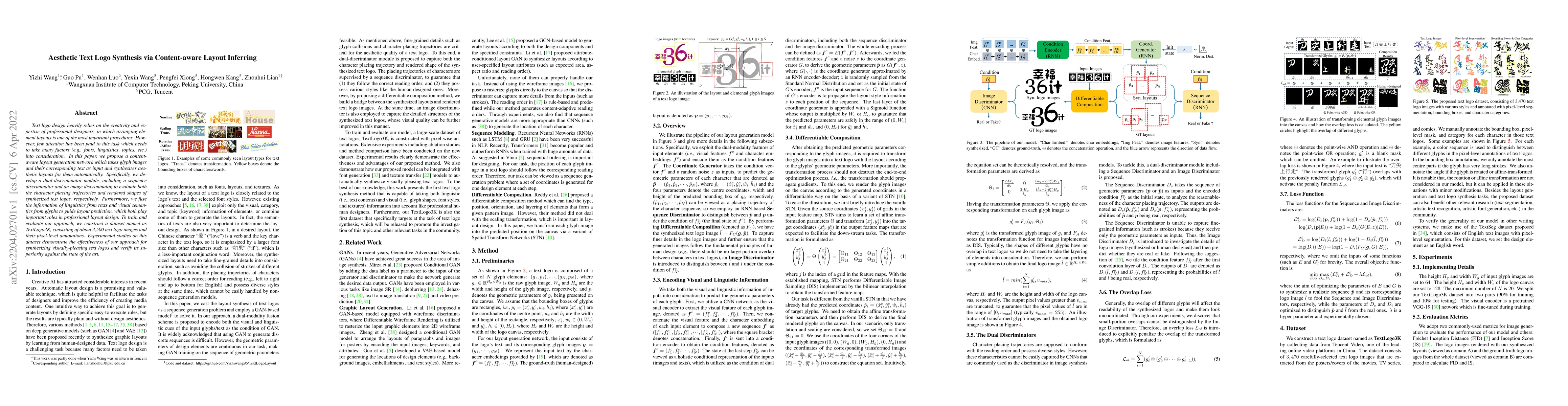 Thumbnail for Aesthetic Text Logo Synthesis via Content-aware Layout Inferring