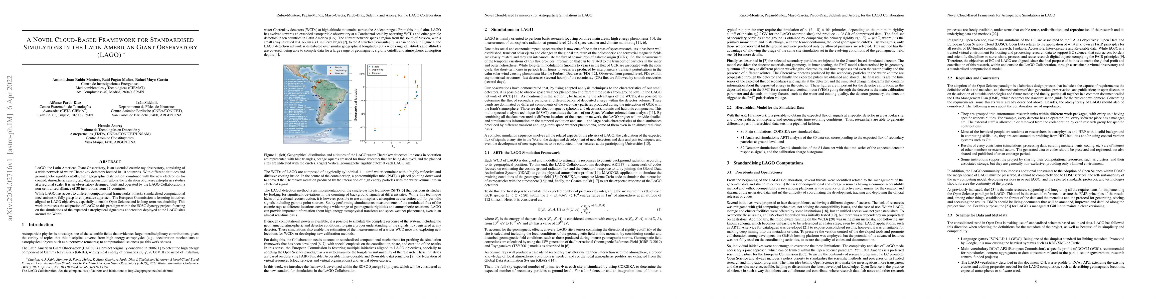 Thumbnail for A Novel Cloud-Based Framework for Standardised Simulations in the Latin
  American Giant Observatory (LAGO)