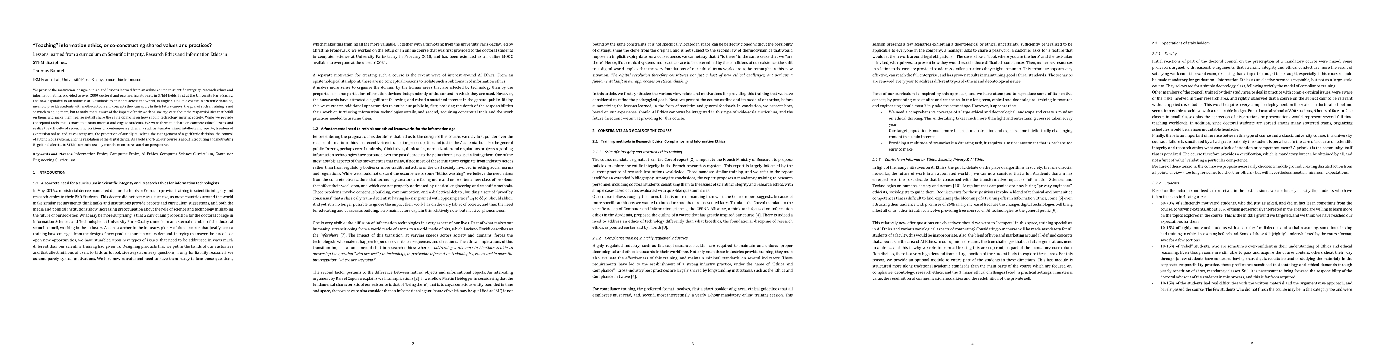 Thumbnail for Co-constructing Shared Values and Ethical Practice for the Next
  Generation: Lessons Learned from a Curriculum on Information Ethics