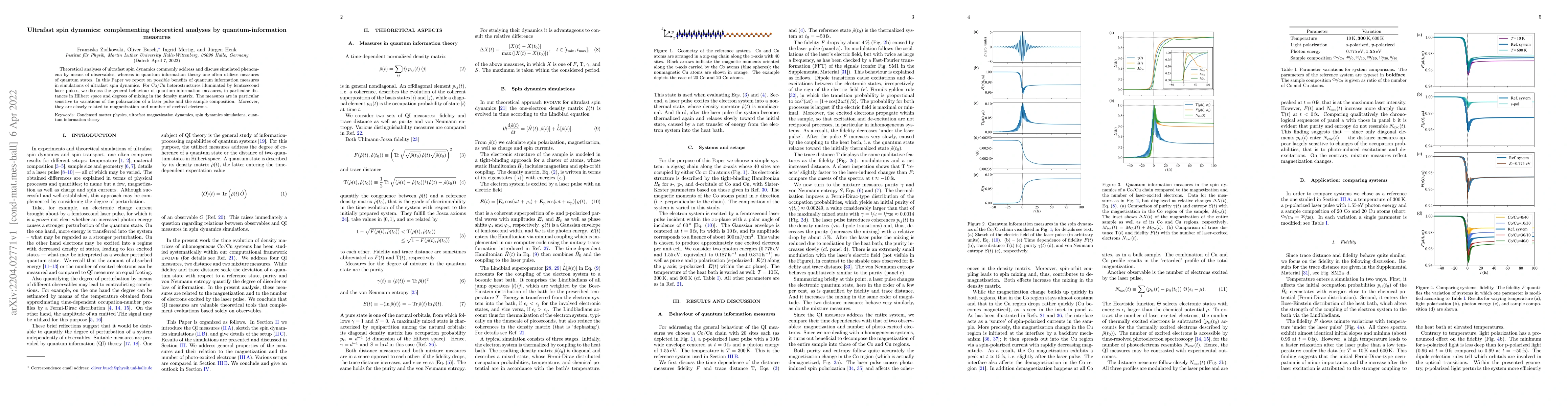 Thumbnail for Ultrafast spin dynamics: complementing theoretical analyses by
  quantum-information measures