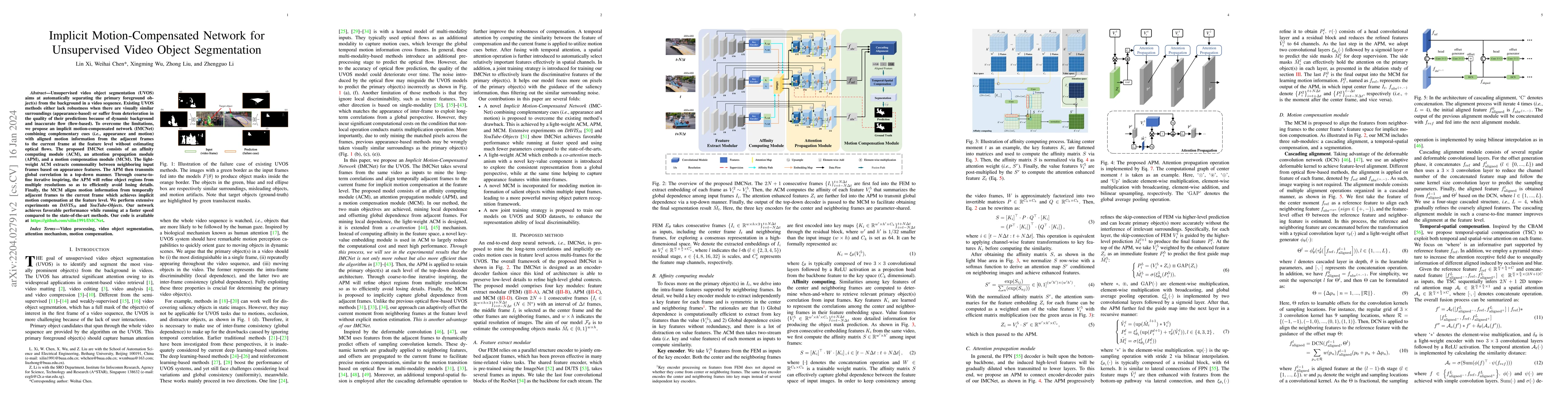 Thumbnail for Implicit Motion-Compensated Network for Unsupervised Video Object
  Segmentation