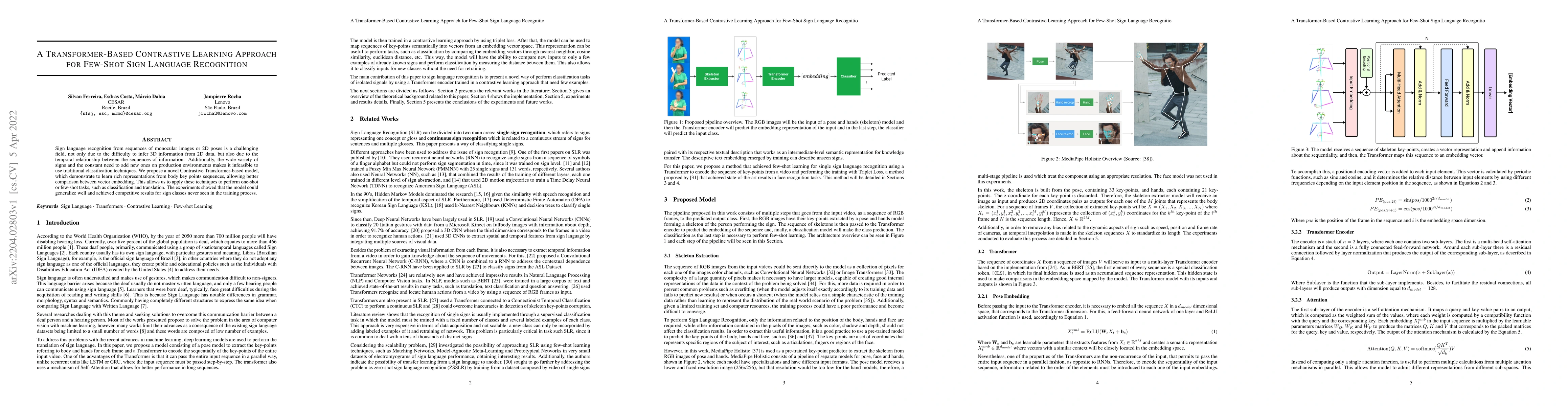 Thumbnail for A Transformer-Based Contrastive Learning Approach for Few-Shot Sign
  Language Recognition
