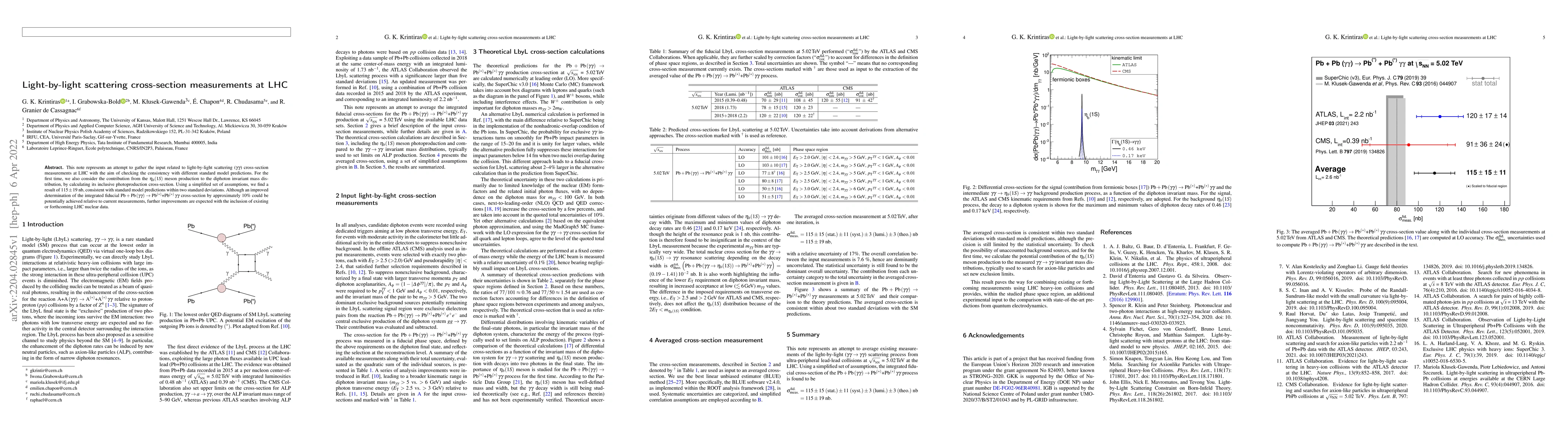 Thumbnail for Light-by-light scattering cross-section measurements at LHC