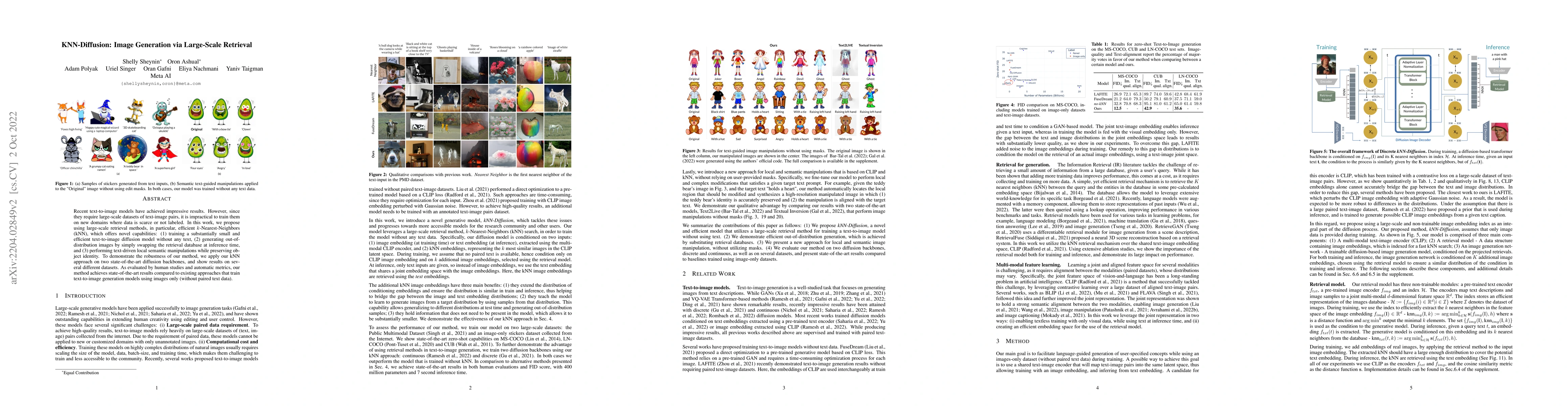 Thumbnail for KNN-Diffusion: Image Generation via Large-Scale Retrieval