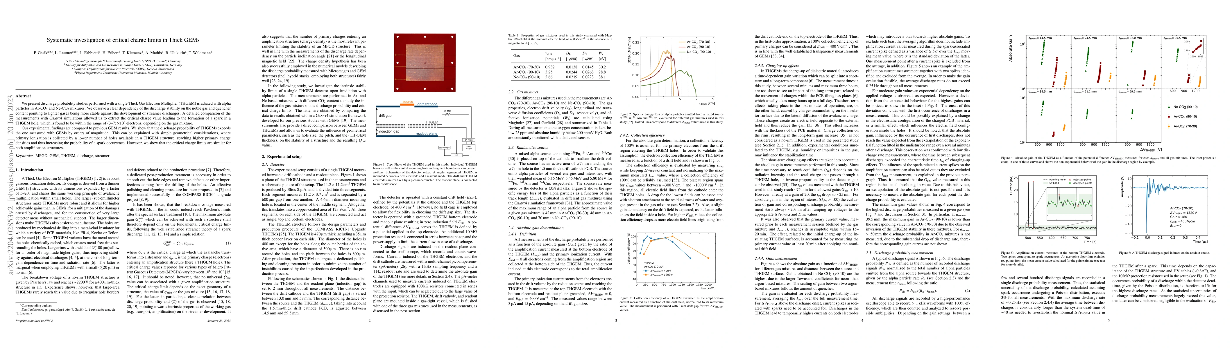 Thumbnail for Systematic investigation of critical charge limits in Thick GEMs