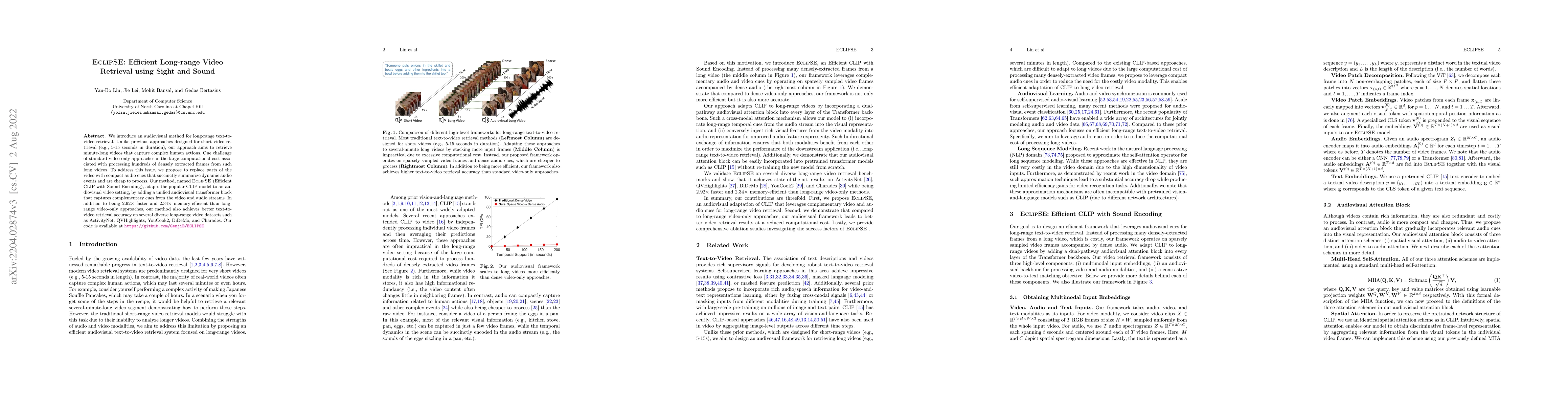 Thumbnail for ECLIPSE: Efficient Long-range Video Retrieval using Sight and Sound