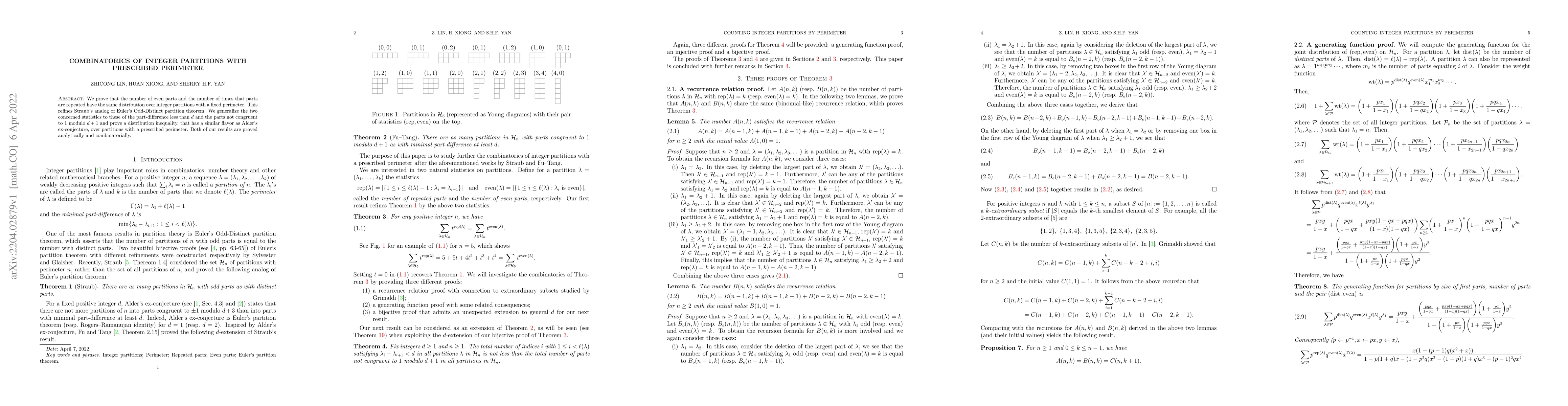 Thumbnail for Combinatorics of Integer Partitions With Prescribed Perimeter