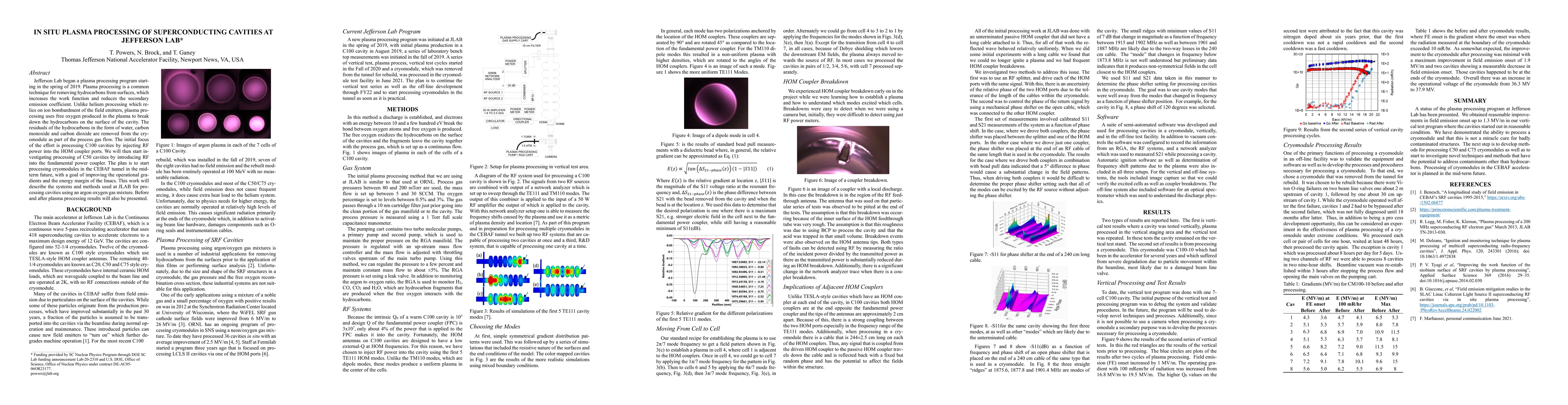 Thumbnail for In Situ Plasma Processing of Superconducting Cavities at Jefferson Lab