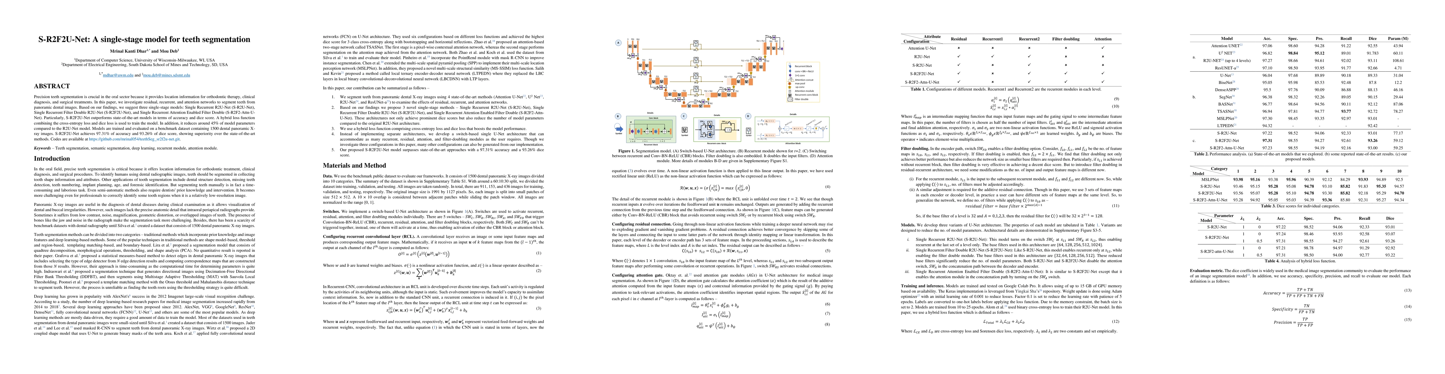 Thumbnail for S-R2F2U-Net: A single-stage model for teeth segmentation