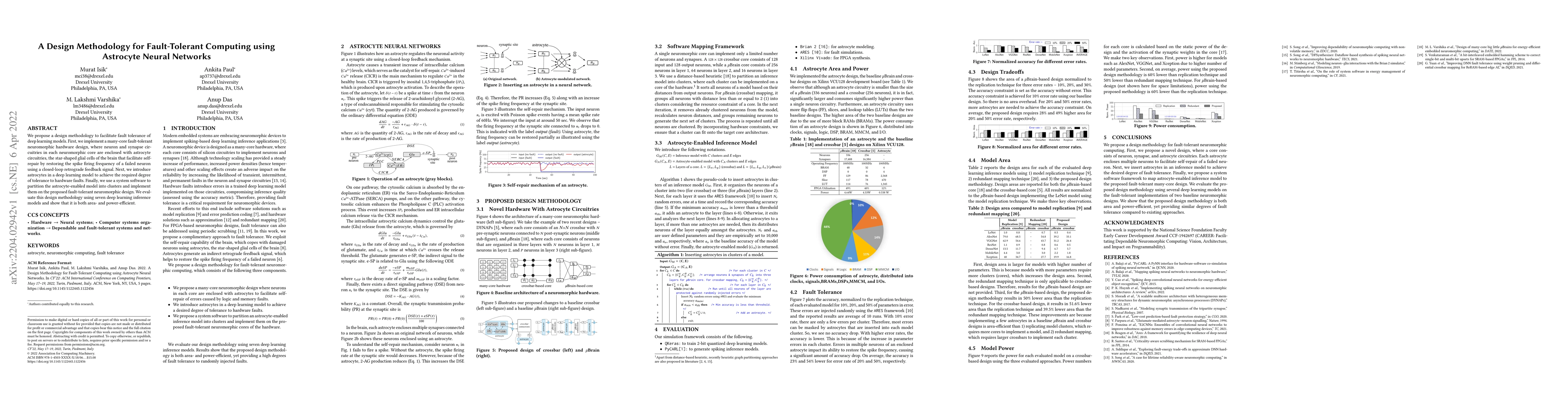 Thumbnail for A Design Methodology for Fault-Tolerant Computing using Astrocyte Neural
  Networks