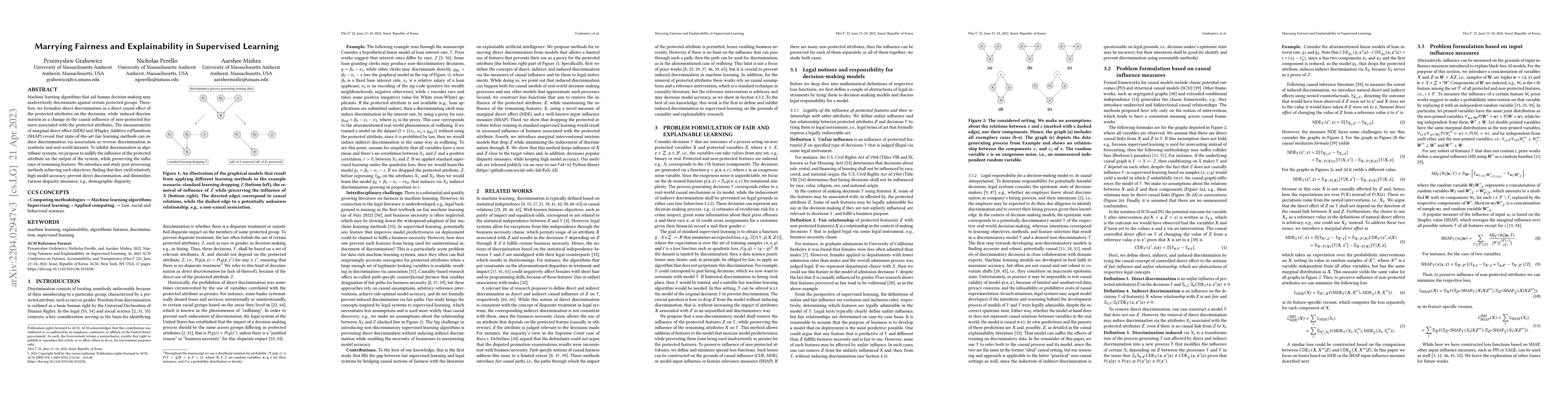 Thumbnail for Marrying Fairness and Explainability in Supervised Learning