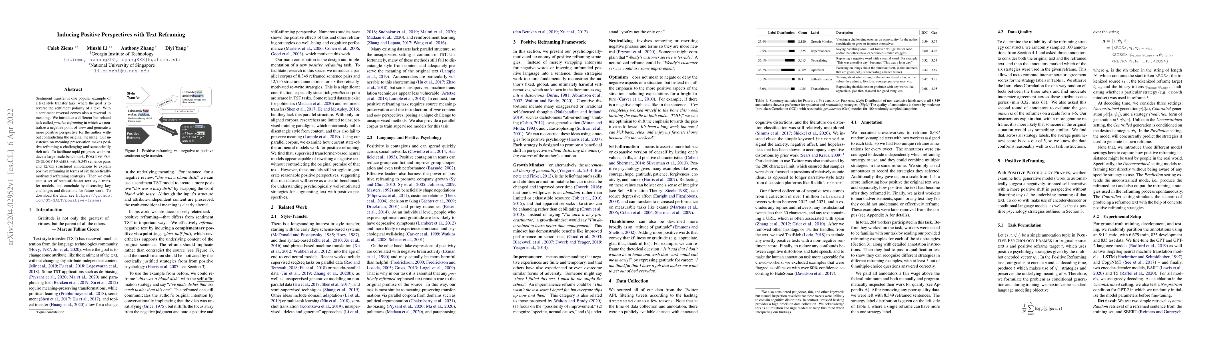 Thumbnail for Inducing Positive Perspectives with Text Reframing