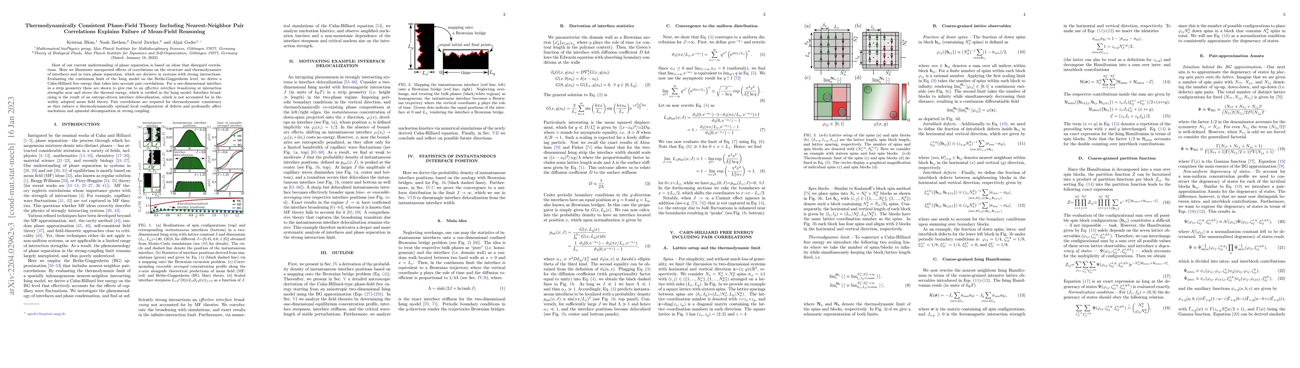 Thumbnail for Thermodynamically Consistent Phase-Field Theory Including
  Nearest-Neighbor Pair Correlations Explains Failure of Mean-Field Reasoning