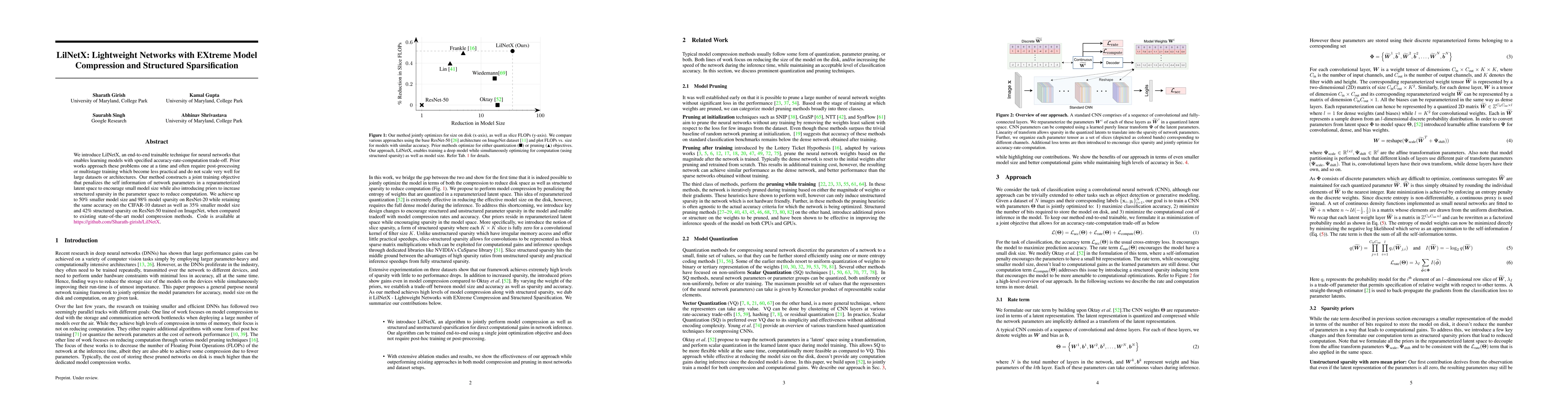 Thumbnail for LilNetX: Lightweight Networks with EXtreme Model Compression and
  Structured Sparsification