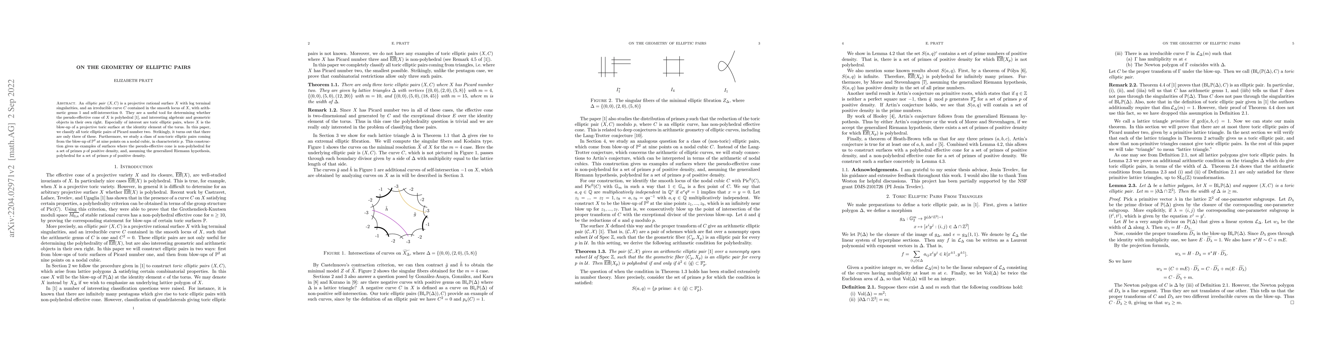 Thumbnail for On The Geometry Of Elliptic Pairs