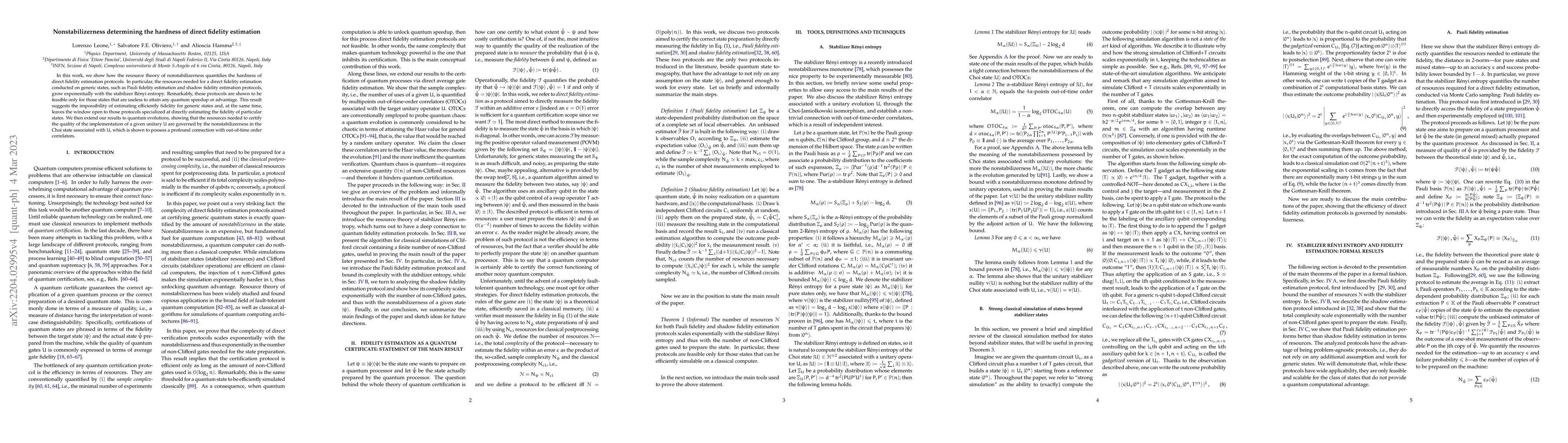 Thumbnail for Nonstabilizerness determining the hardness of direct fidelity estimation