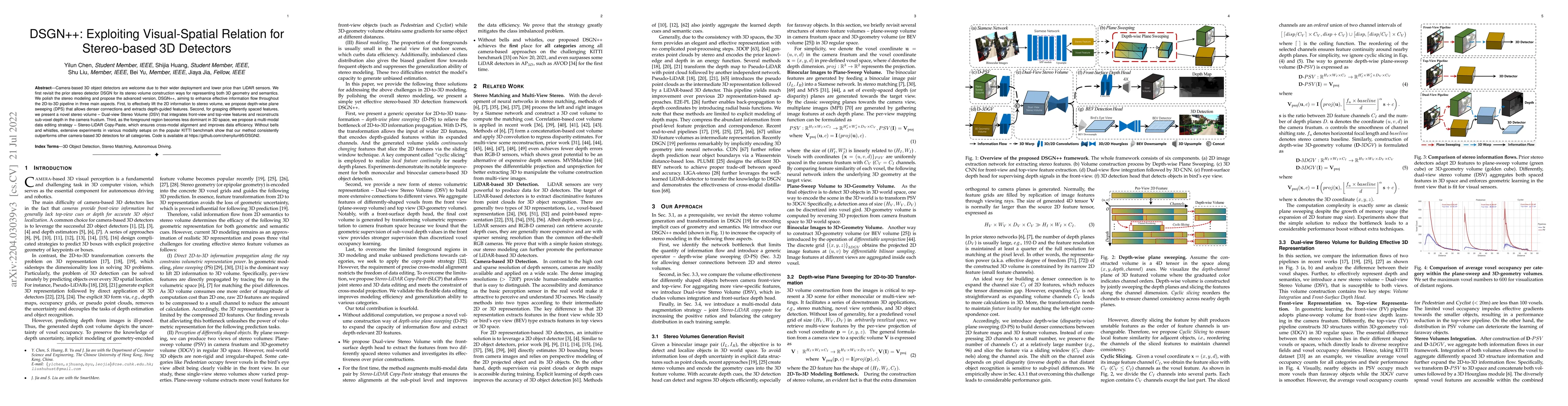 Thumbnail for DSGN++: Exploiting Visual-Spatial Relation for Stereo-based 3D Detectors