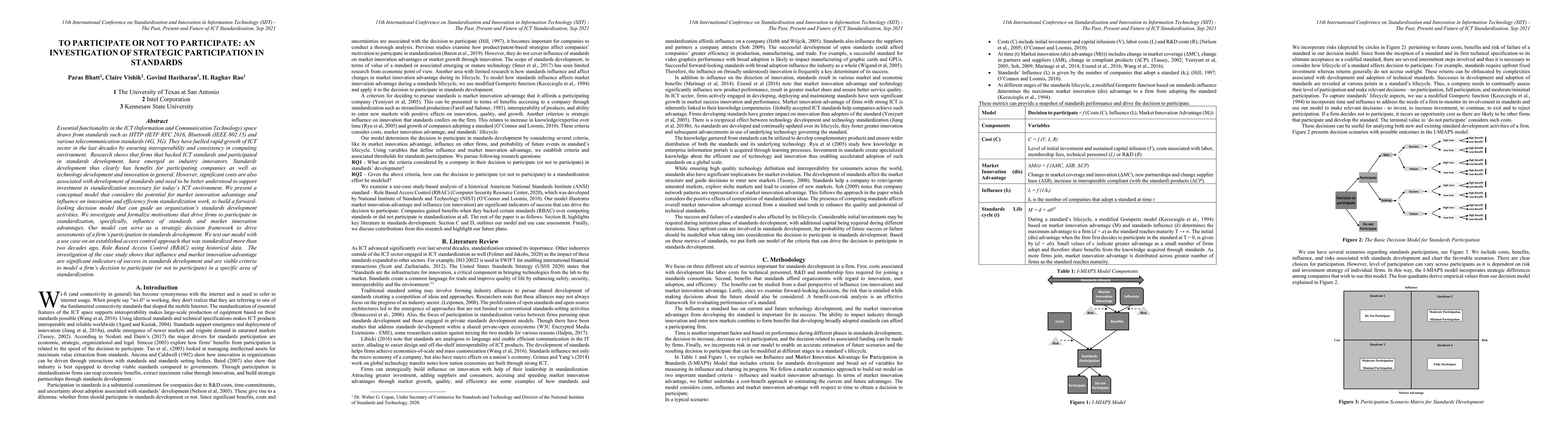 Thumbnail for To Participate Or Not To Participate: An Investigation Of Strategic
  Participation In Standards