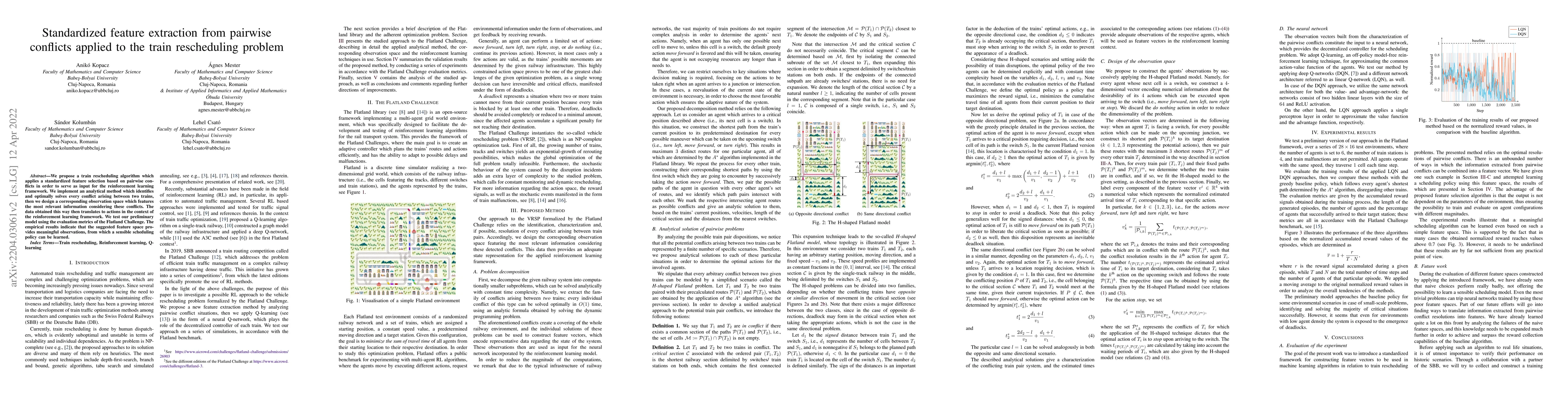 Thumbnail for Standardized feature extraction from pairwise conflicts applied to the
  train rescheduling problem