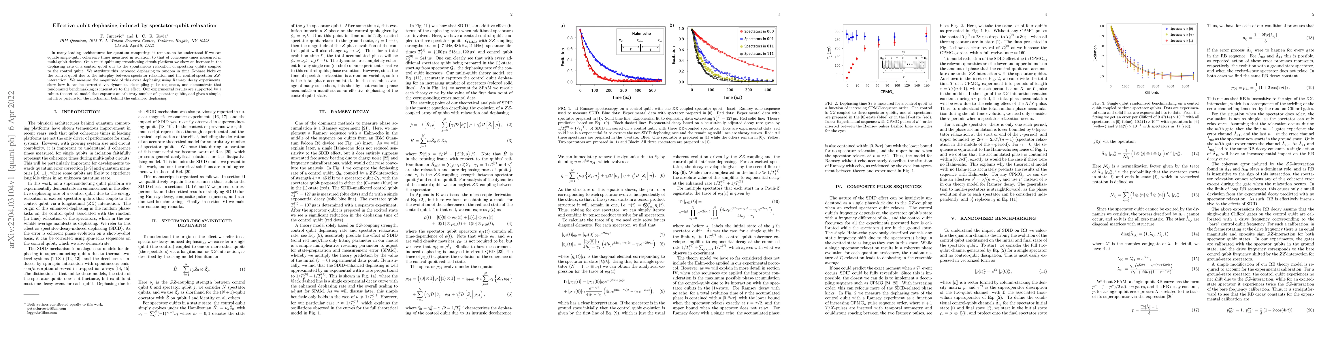 Thumbnail for Effective qubit dephasing induced by spectator-qubit relaxation