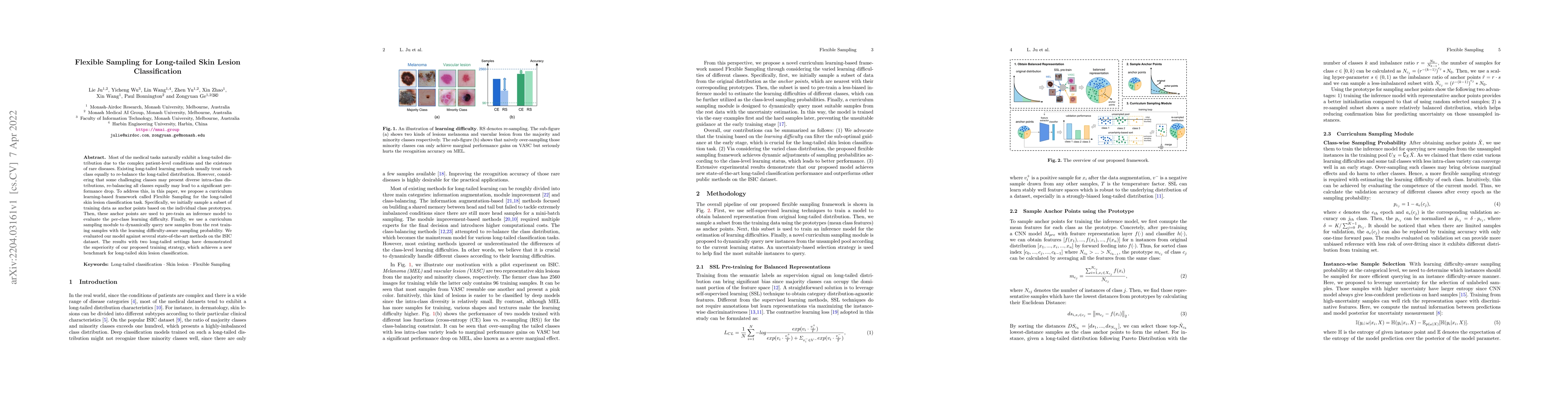 Thumbnail for Flexible Sampling for Long-tailed Skin Lesion Classification