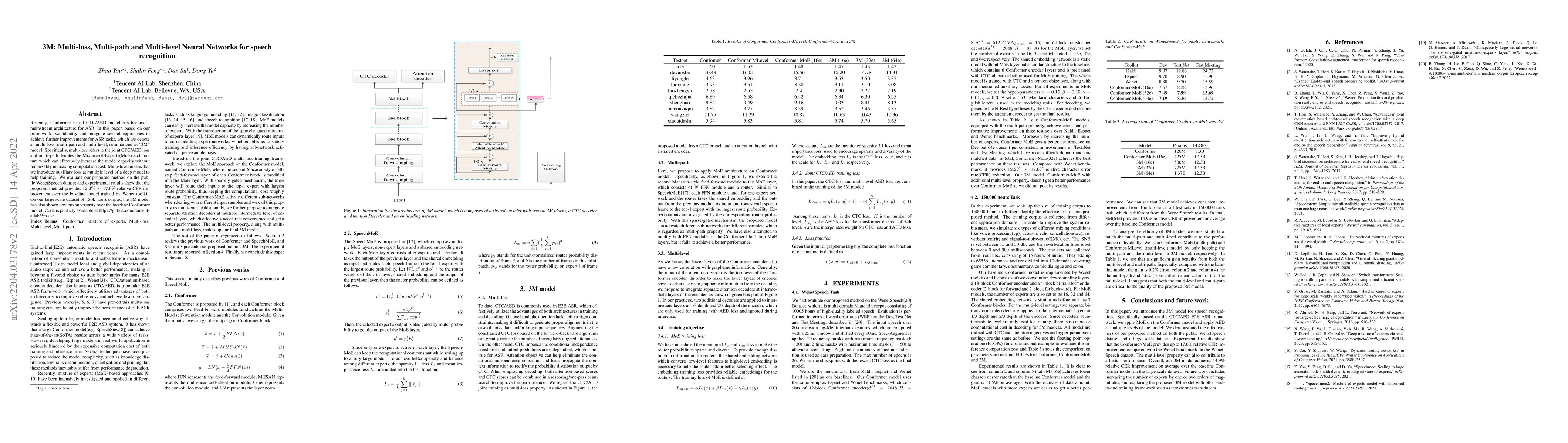 Thumbnail for 3M: Multi-loss, Multi-path and Multi-level Neural Networks for speech
  recognition