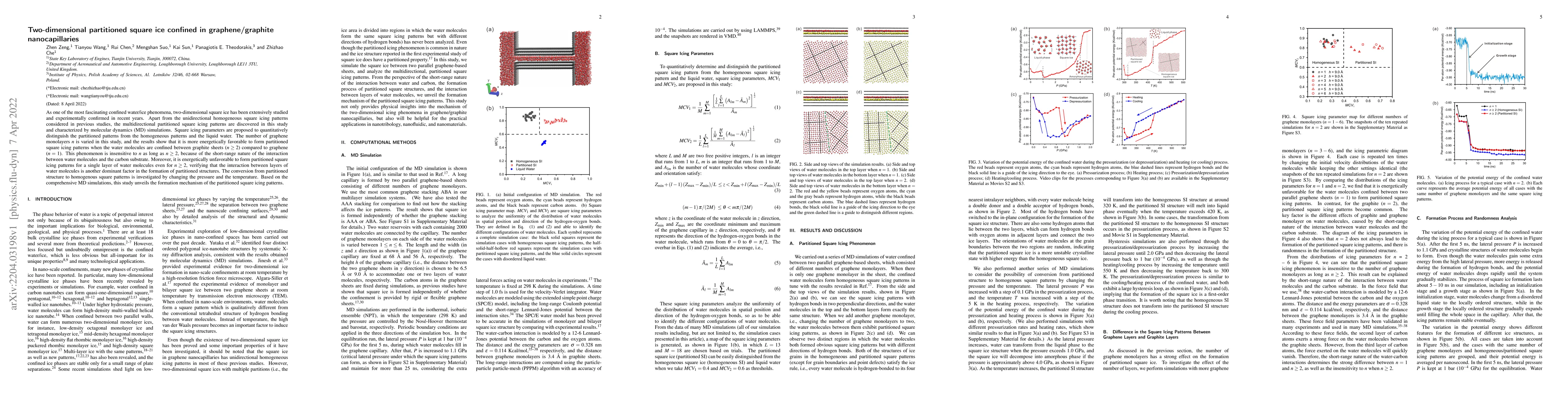 Thumbnail for Two-dimensional partitioned square ice confined in graphene/graphite
  nanocapillaries