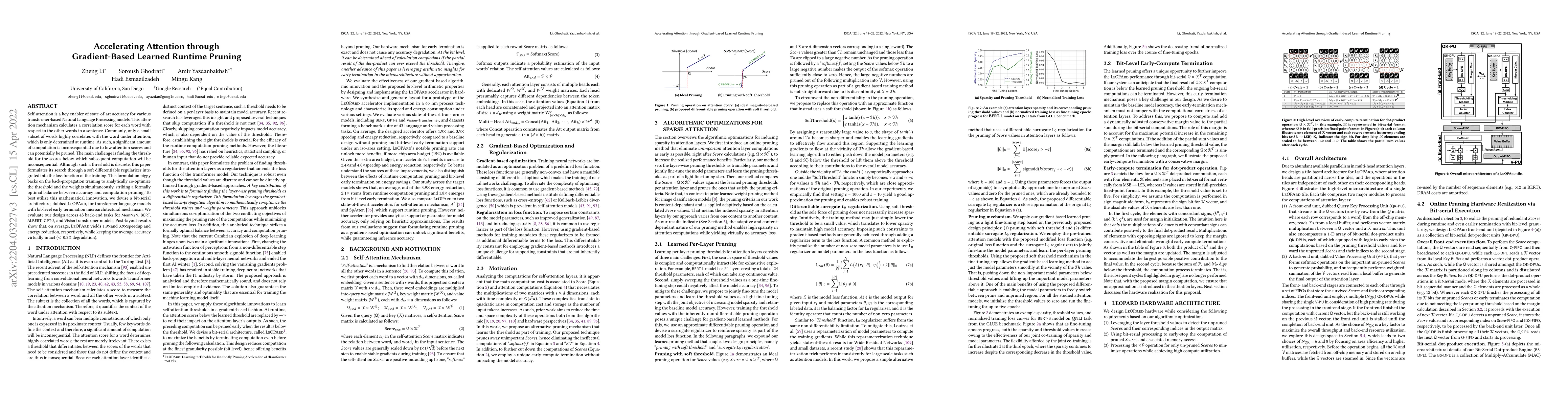 Thumbnail for Accelerating Attention through Gradient-Based Learned Runtime Pruning