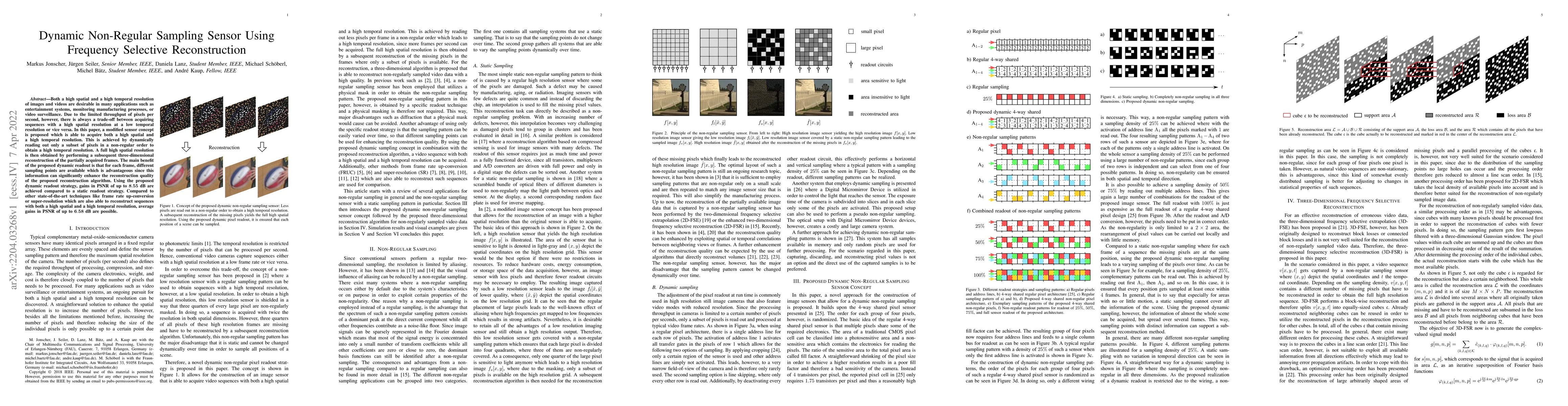 Thumbnail for Dynamic Non-Regular Sampling Sensor Using Frequency Selective
  Reconstruction