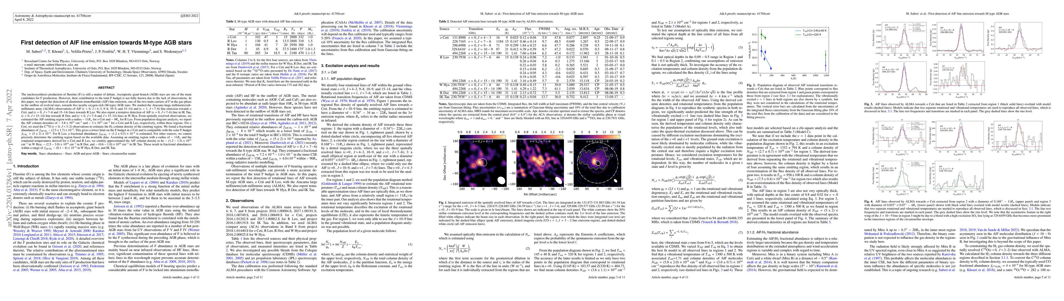 Thumbnail for First detection of AlF line emission towards M-type AGB stars