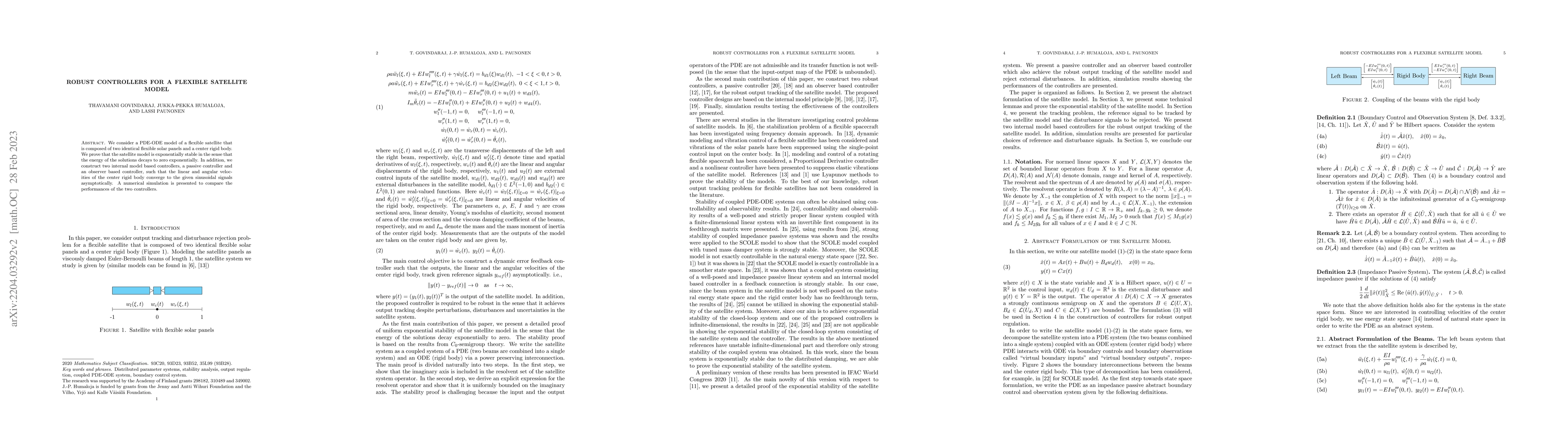 Thumbnail for Robust Controllers for a Flexible Satellite Model