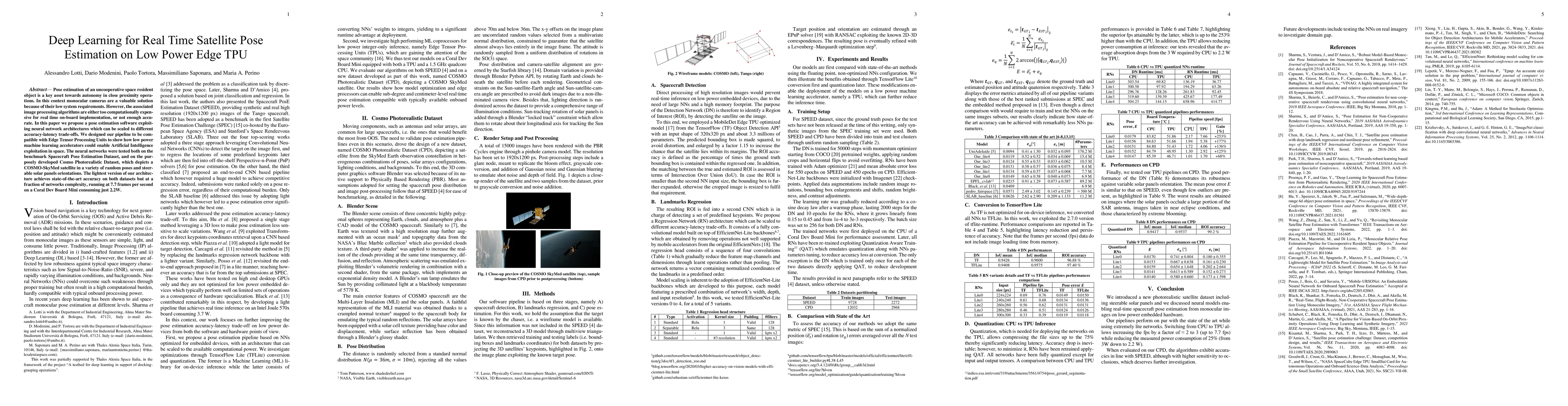 Thumbnail for Deep Learning for Real Time Satellite Pose Estimation on Low Power Edge
  TPU