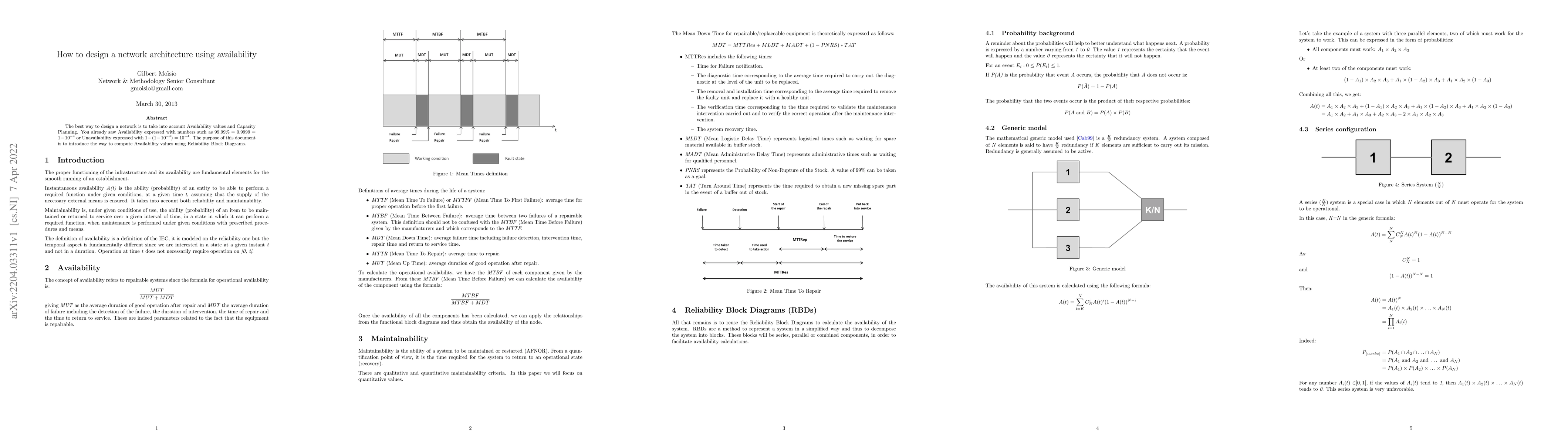 Thumbnail for How to design a network architecture using availability