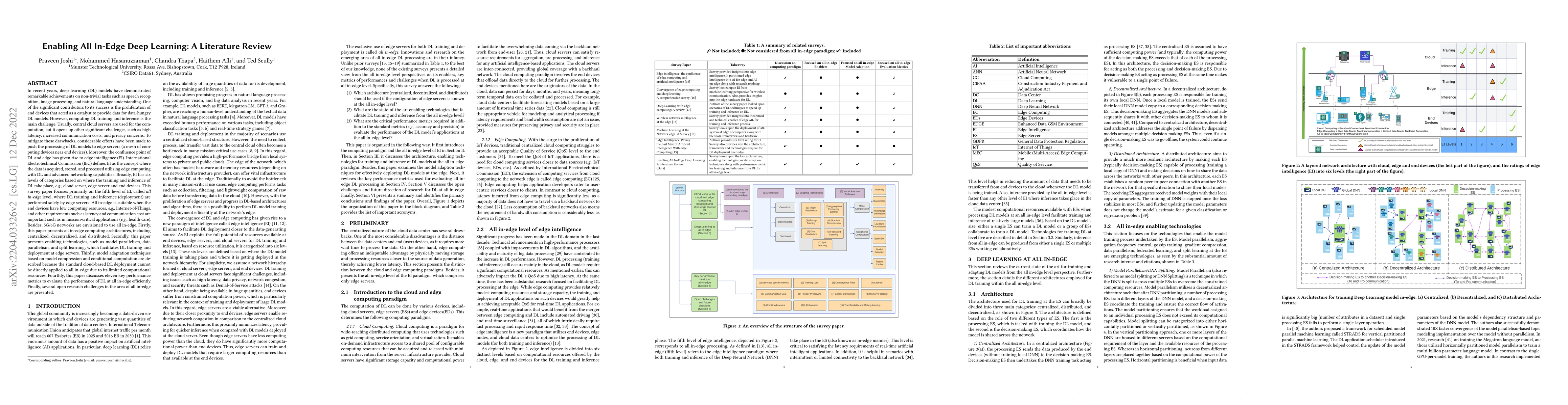 Thumbnail for Enabling All In-Edge Deep Learning: A Literature Review