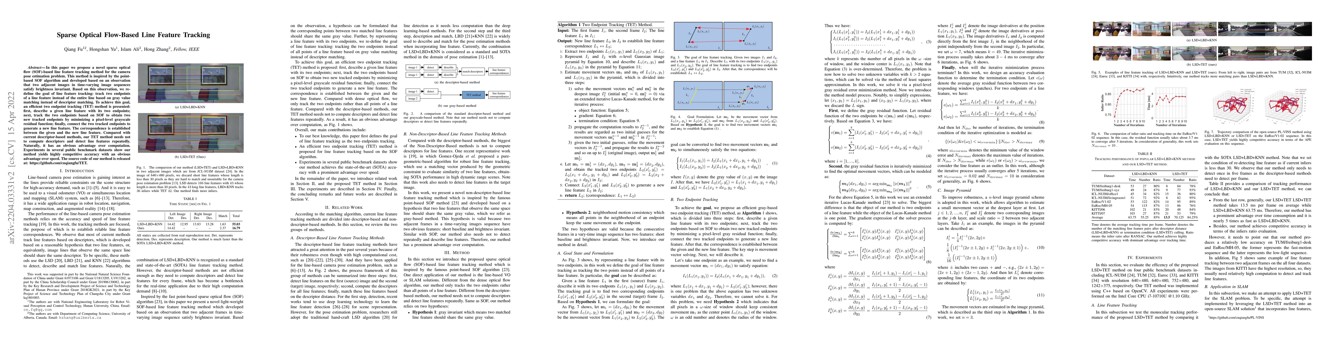 Thumbnail for Sparse Optical Flow-Based Line Feature Tracking