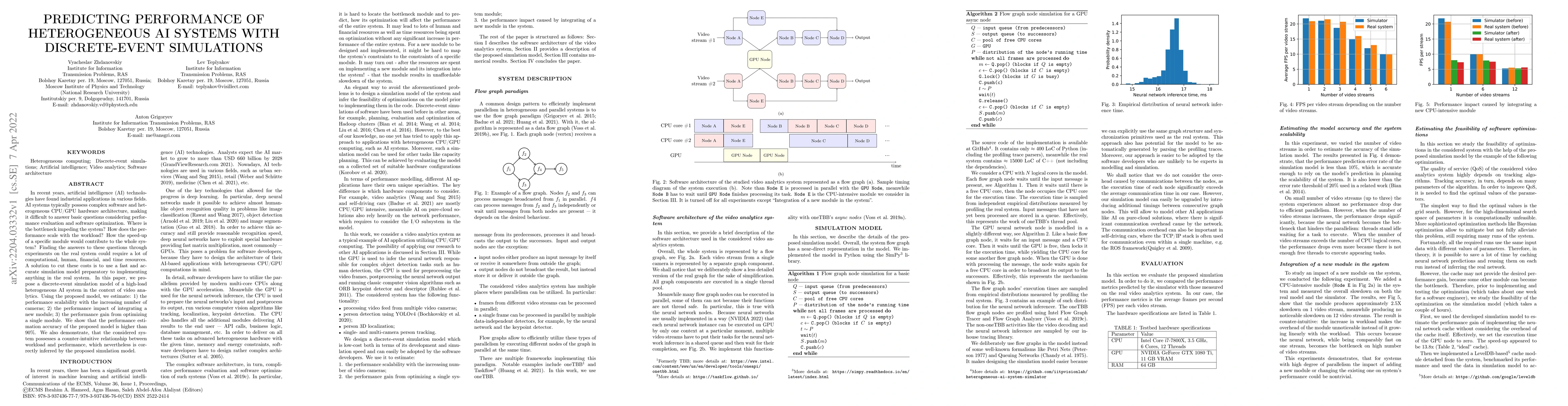 Thumbnail for Predicting Performance of Heterogeneous AI Systems with Discrete-Event
  Simulations