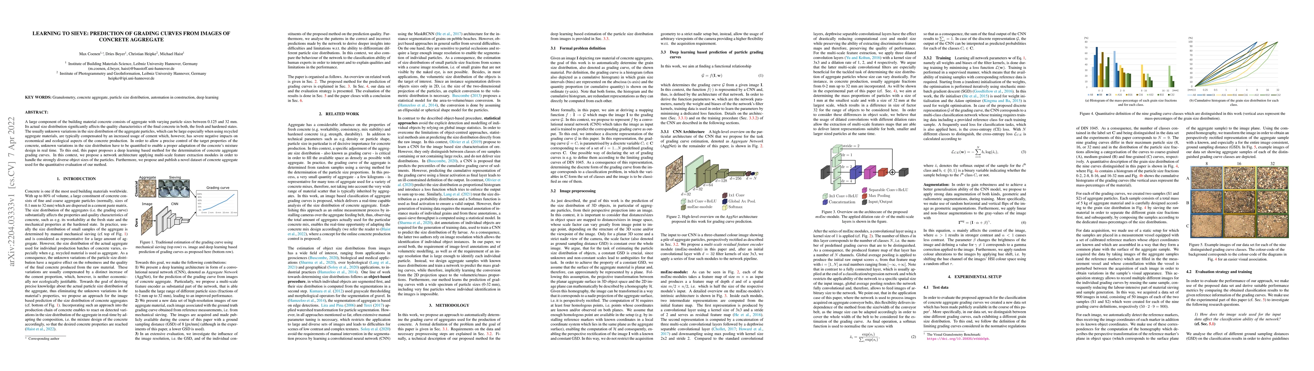 Thumbnail for Learning to Sieve: Prediction of Grading Curves from Images of Concrete
  Aggregate
