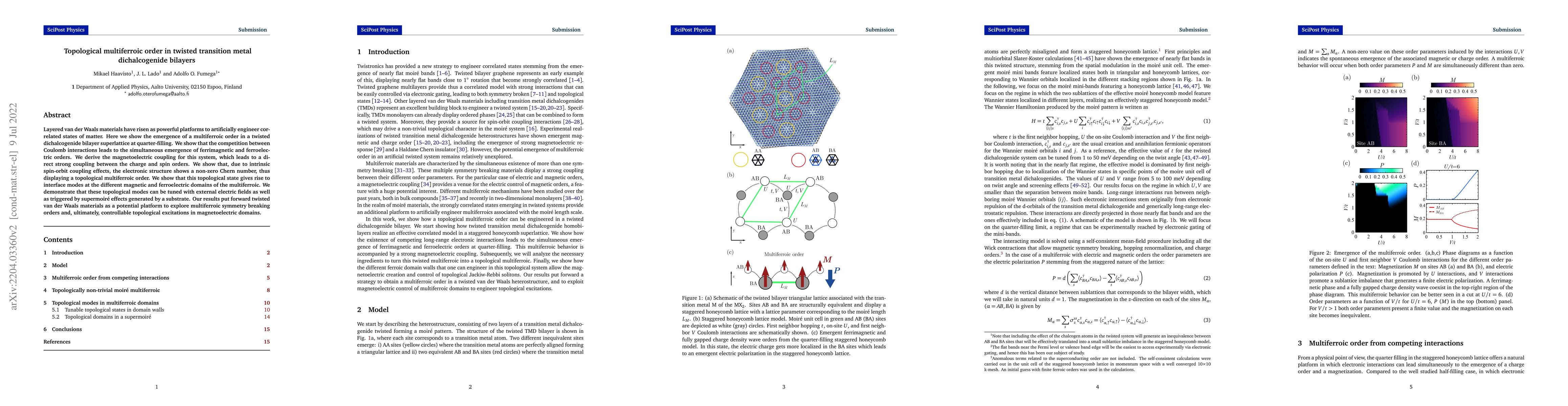 Thumbnail for Topological multiferroic order in twisted transition metal
  dichalcogenide bilayers